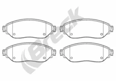 Комплект тормозных колодок, дисковый тормоз BRECK купить
